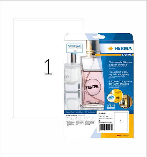Herma 25 Selbstklebende A4-Etiketten 210x297mm