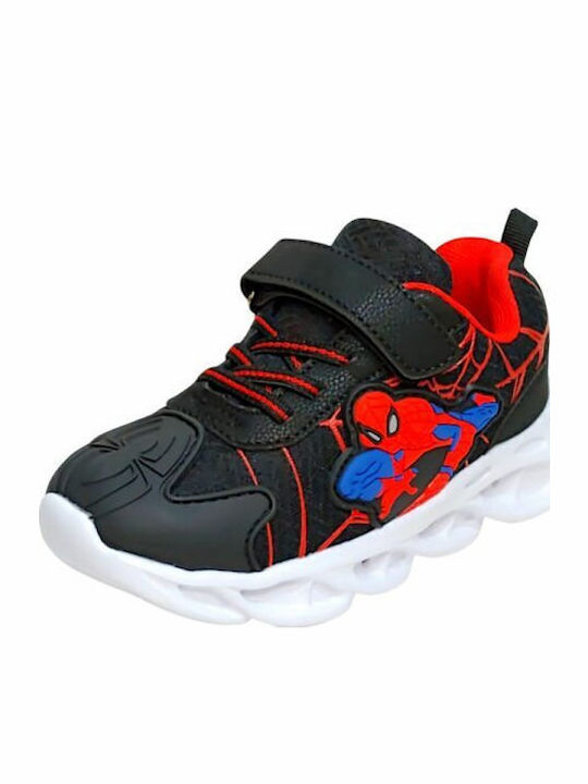 Παιδικά Sneakers με Φωτάκια Μαύρα