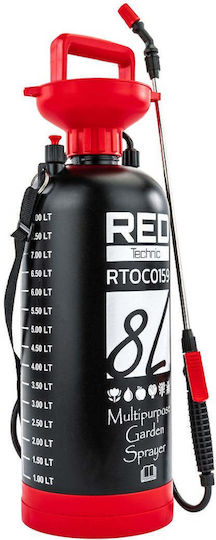 Red Technic Drucksprüher mit Kapazität 8Es 4bar in Schwarz Farbe