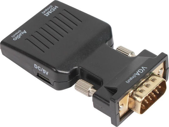 VCOM Μετατροπέας VGA male σε HDMI male 1τμχ