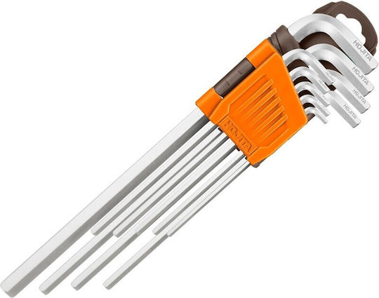 Hojita Hjkh1291 Collection Cr-v Long Allen Wrenches 1.5mm 10.0mm Set 9 Pieces