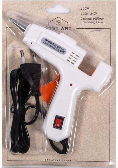Just Art 21GG1101 Пистолет за лепене 20W за Силиконови Пръчки 7мм