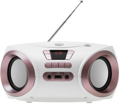Adler Φορητό Ηχοσύστημα με Ραδιόφωνο / USB / CD σε Λευκό Χρώμα