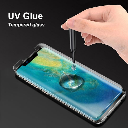 Huawei P40 Pro UV Течност Извит Пълен Екран Лепило Закалено Стъкло Филм
