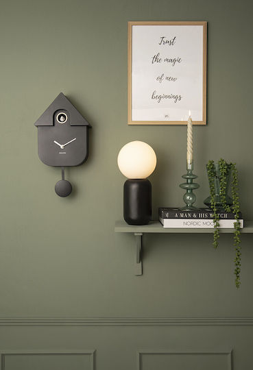 Karlsson Modern Cuckoo Wanduhr Kunststoff Mit Pendel Green 21.5x41cm