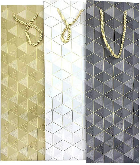 Gift Bag Paper Metallic Bottle 35x12x9cm Vc2906