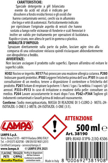 Lampa Lichid Curățare / Lustruire pentru Jante și Elastici Auto 500ml