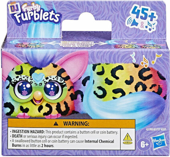 Hasbro Jucărie De Plus Furby DJ Furblets Cu Sunet Rain-Bow-Kat Pentru 6+ Ani