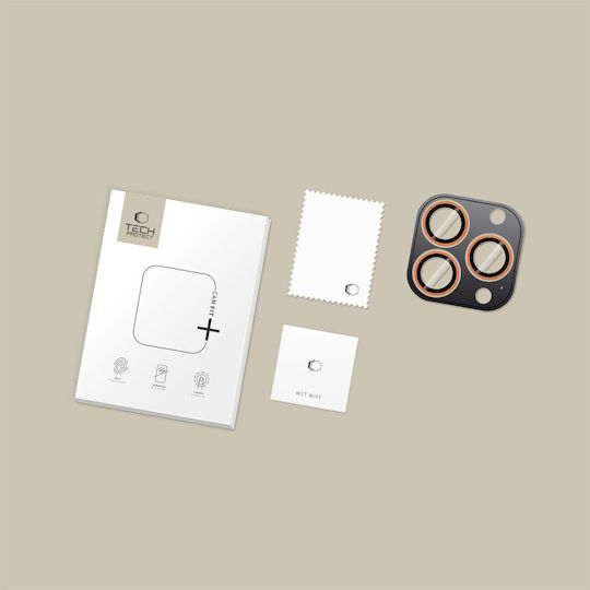 Tech-Protect Camring Fit+ Προστασία Κάμερας Μεμβράνη Πορτοκαλί για το iPhone 14 Pro, 14 Pro Max, 15 Pro, 15 Pro Max, 16 Pro, 16 Pro Max, 17 Pro, 17 Pro Max