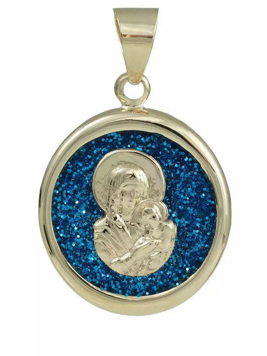 Pendant with Virgin Mary Gold 9K