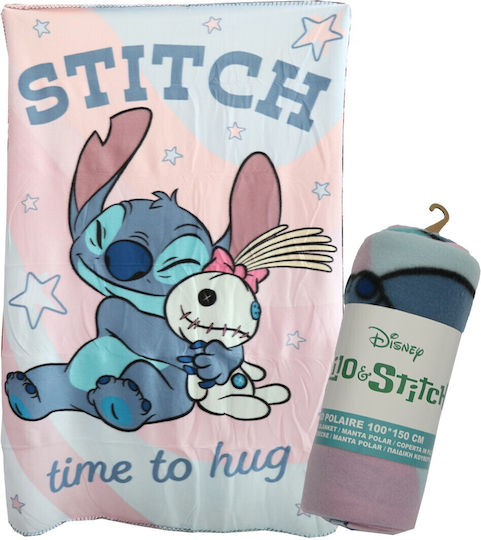Disney Κουβέρτα Fleece Lilo & Stitch Γαλάζιο 150x100εκ.
