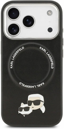 Karl Lagerfeld Umschlag Rückseite Leder / Kunststoff / Silikon Schwarz (iPhone 17 Pro)