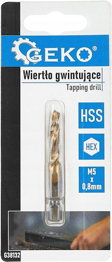 Geko Τρυπάνι HSS Τιτανίου με Εξάγωνο Στέλεχος για Μέταλλο