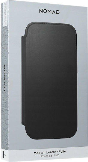 Nomad Book Δερμάτινο Μαύρο (iPhone 17)