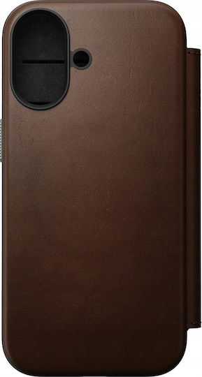 Nomad Book Δερμάτινο 0.85mm Καφέ (iPhone 17)