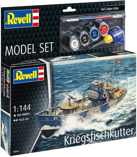 Revell Warship Model Set Kfk Kriegsfischkutter 1:144 102 Pieces 168mm Multicolour