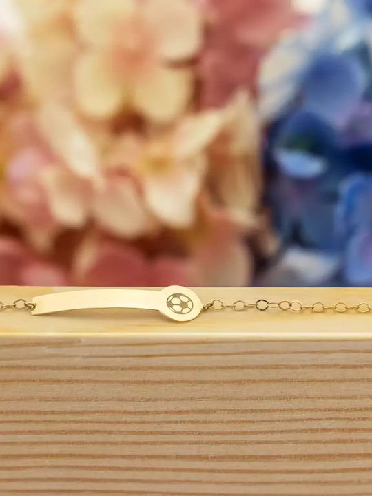 Kinderarmband ID aus Gold 14K mit Baby Junge