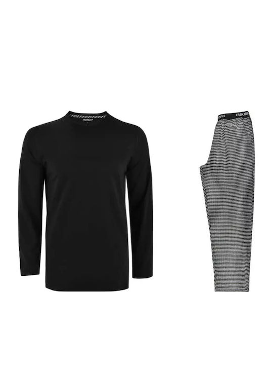 Emporio Armani Men's Winter Pajamas Set Black
