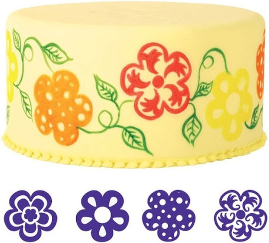 Set Different Flower Stamps 4 Pcs Wilton