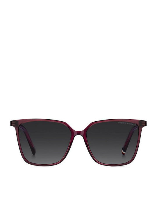 Tommy Hilfiger Ochelari de soare Burgundy cu Cadru & Gri Lentilă Tommy Hilfiger Ochelari de soare Burgundy cu Cadru & Gri Lentilă