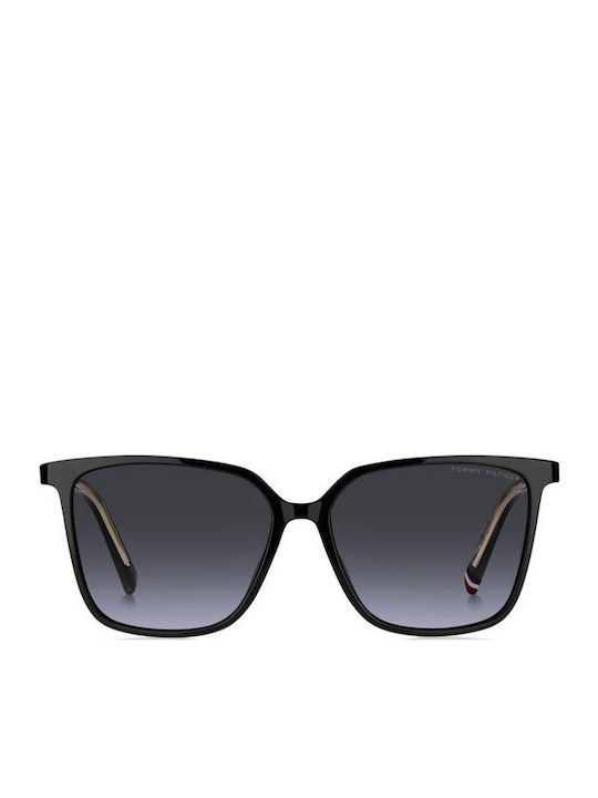 Tommy Hilfiger Feminini Ochelari de soare cu Negru Cadru și Negru Degrade Lentilă TH2292/S 807/08