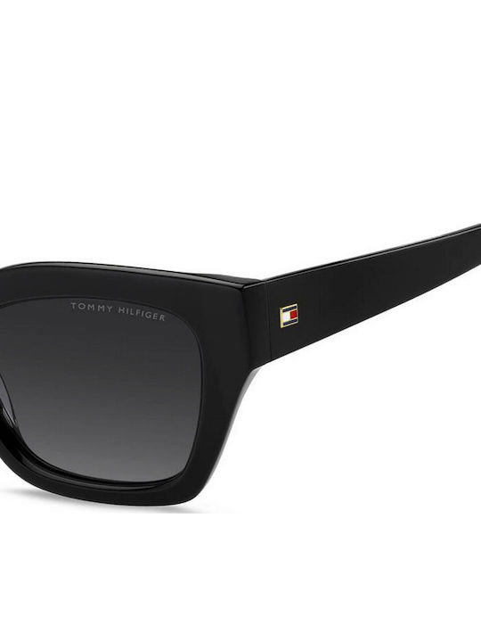 Tommy Hilfiger Women's Sunglasses with Black Plastic Frame and Black Gradient Lens TH2264/S 807/9O