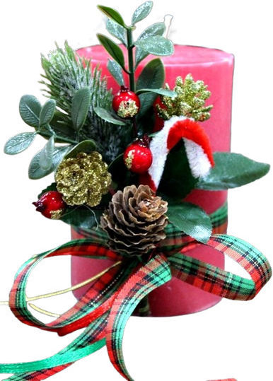Wrapped Red Aromatic Candle 6.5*10cm 97125 Wrapped Red Aromatic Candle 6.5*10cm 97125