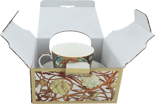 Cup Saucer Inspired By A Mucha's Painting Carmani