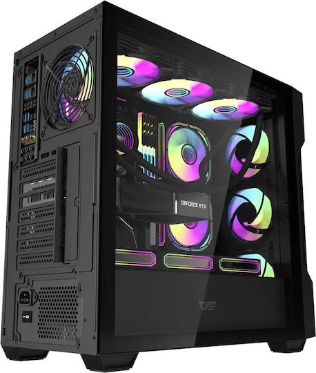 Darkflash DS900 Mesh Gaming Midi Tower Κουτί Υπολογιστή με Πλαϊνό Παράθυρο Μαύρο