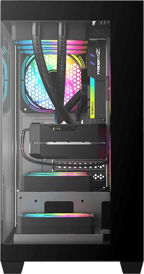 Darkflash DS900M Gaming Mini Tower Κουτί Υπολογιστή με Πλαϊνό Παράθυρο και ARGB Φωτισμό Μαύρο