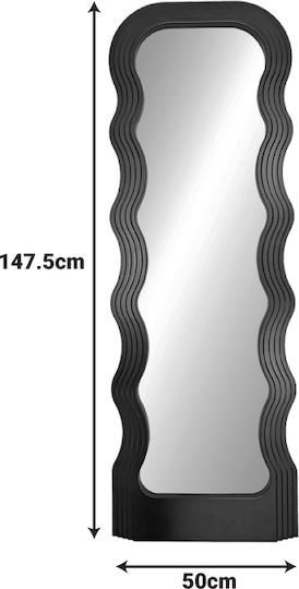 Wall Mirror Spejo Inart Black Pp 50x2.8x147.5cm 50x2x147