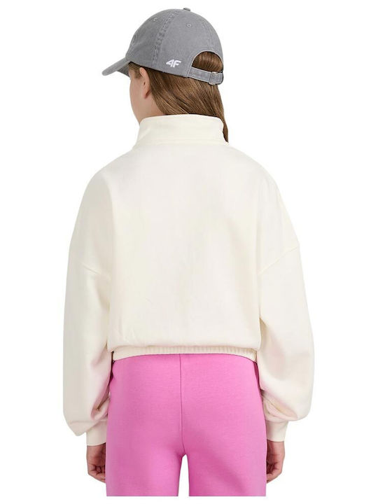 Παιδική Ζακέτα Βαμβακερή με Κουκούλα Off White