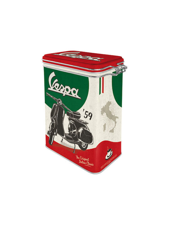 Nostalgic Art Vespa Кутия Зърнени храни с херметически затворен капак Металик 1300мл