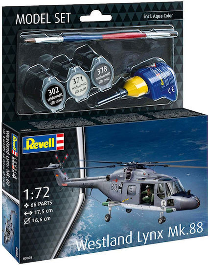 Revell Westland Lynx Mk.88 Helicopter Model Set 66 Pieces Metal Unassembled