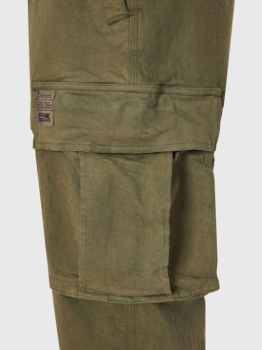 Hose Cargo Elastisch in Lockere Passform Hunter Green Khaki