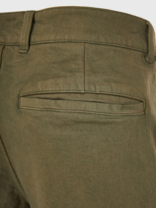 Hose Cargo Elastisch in Lockere Passform Hunter Green Khaki