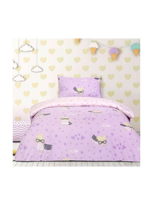 Kocoon Sheet Set Single Cotton Pink 160x260cm