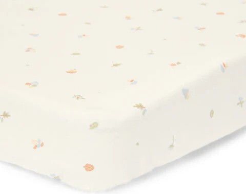 Little Dutch Single Sheet With Elastic Band Cotton Forest Treasures Beige 90x200cm