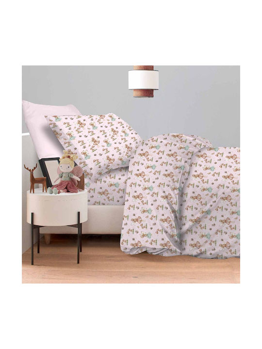 Astron Italy Cotton Single Kids Sheets Animals Set 170x260cm 3 Pieces