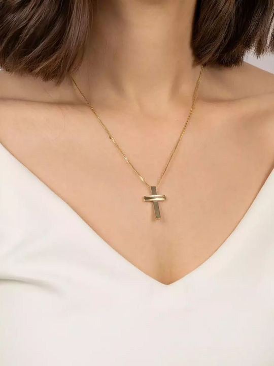 Gold Cross 14K Double Sided