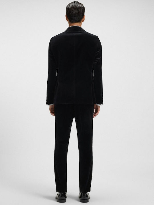 Men's Winter Suit Jacket Slim Fit Black