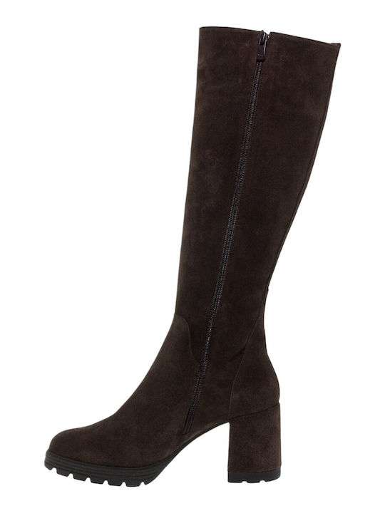 Leder Damenstiefel Braun
