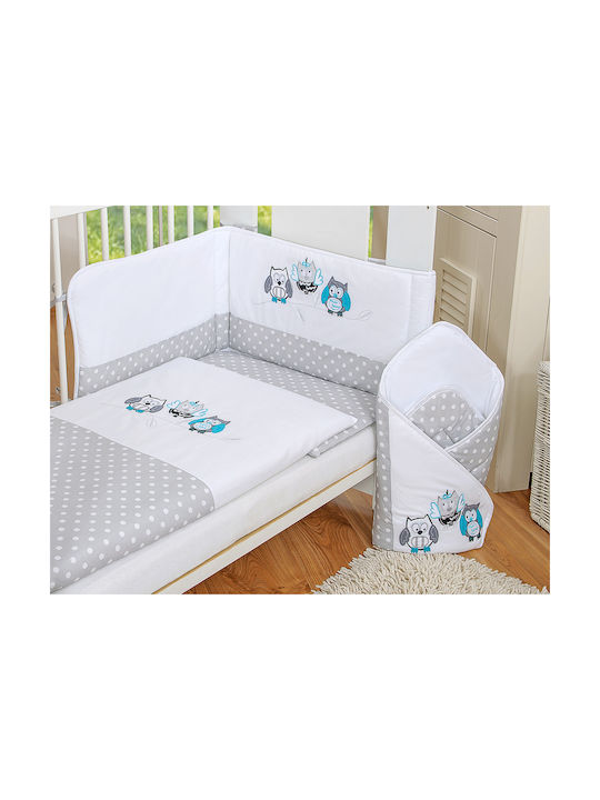 My Sweet Baby Σετ Παιδική Παπλωματοθήκη Μονή Gray, Turquoise