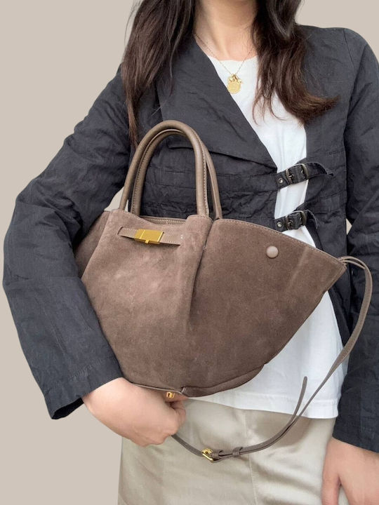 Leather Women's Bag Tote Handbag Brown