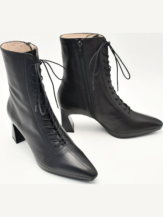 Leather Women's Ankle Boots Black