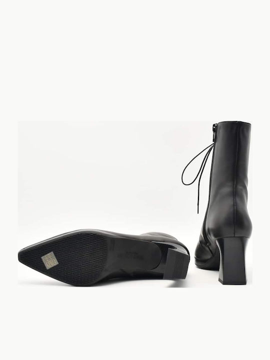 Leather Women's Ankle Boots Black