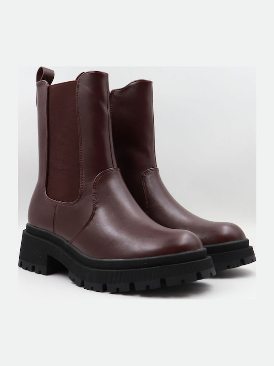 Women's Chelsea Boots Burgundy