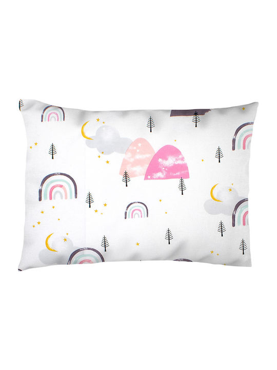 Dimcol Baby Pillowcase White Pink 45x35cm