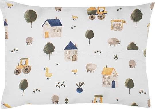 Dimcol Fata De Pernă Pentru Bebeluși Alb-Verde 45x35cm