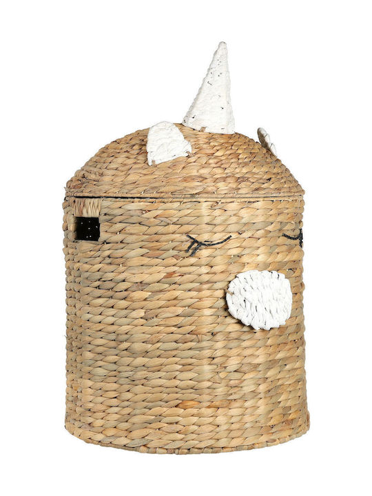 Polihome Children's Storage Basket made of Straw Unicorn Storage Basket 42x42x69cm 1pcs